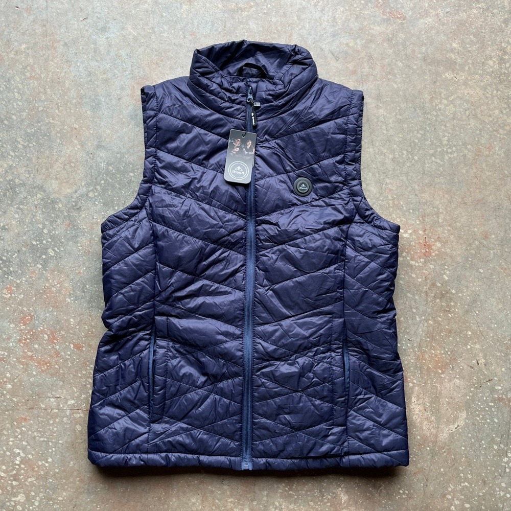 NWT! iHood Womens Heated Vest All Area Heating System Navy Size M Not Tested